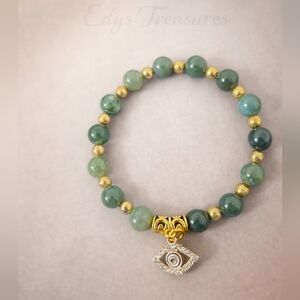 Beaded Evil Eye Stretch Bracelet